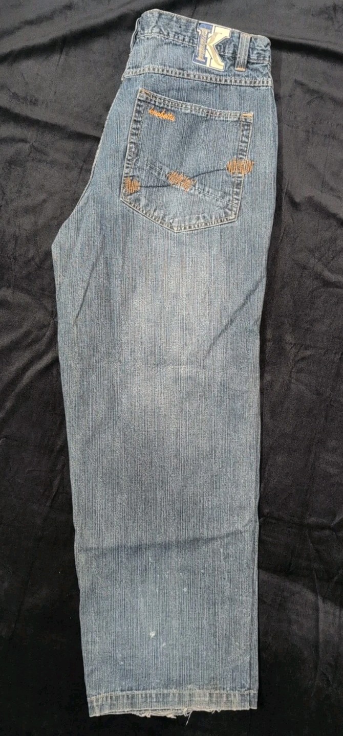 Vintage Baggy Y2K KnoBetta Kno Betta Jeans Mens 40×30 Medium Wash Wide Leg