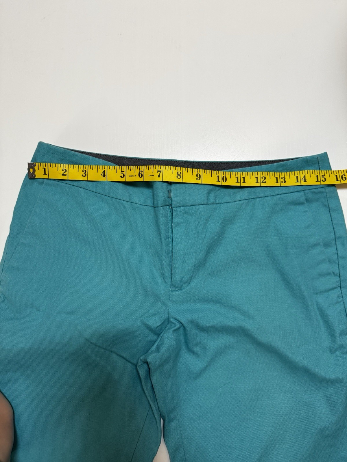 Banana Republic Hampton Fit Teal Straight-Leg Pants, size 4