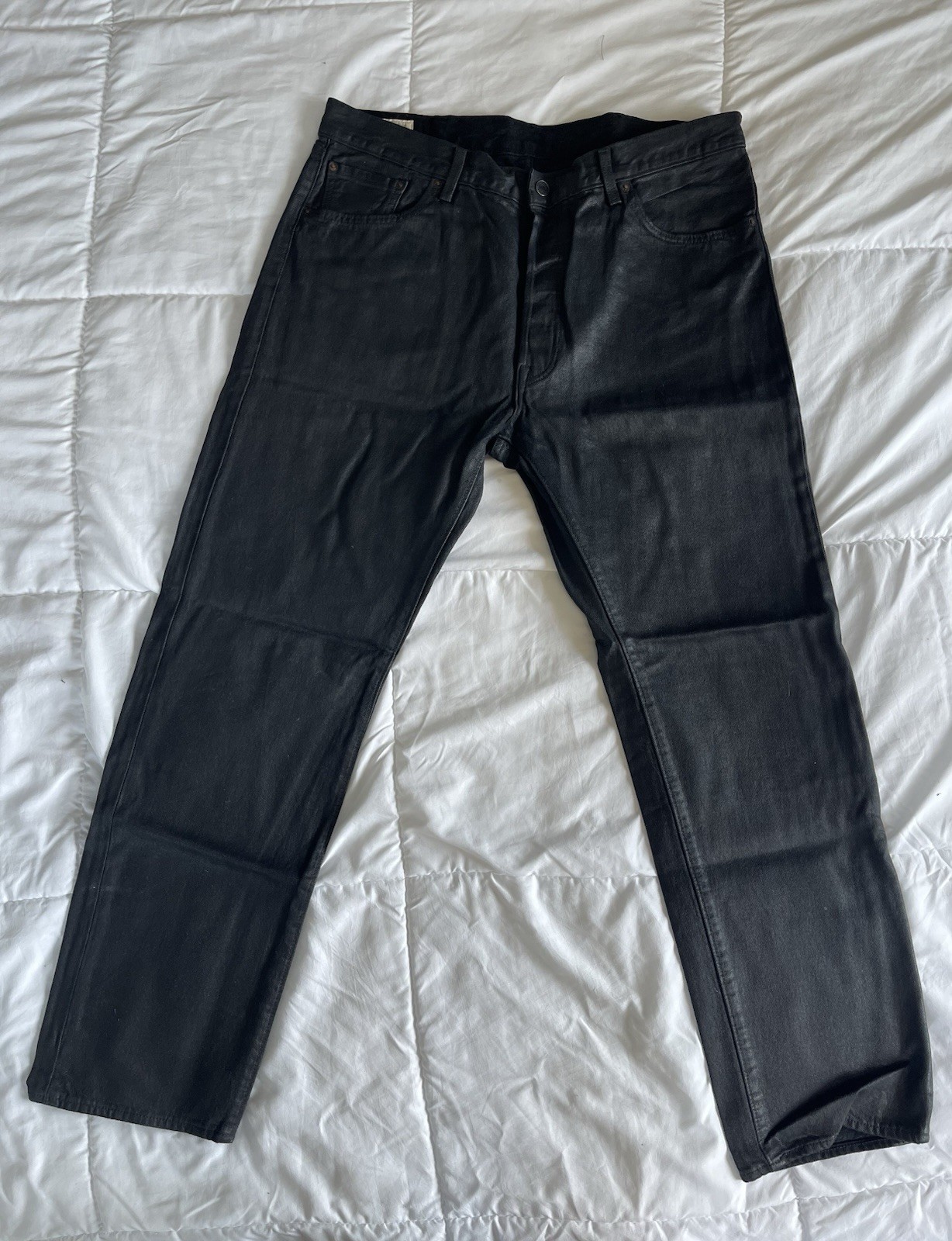 Levi’s Premium 501 ’54 WAX COATED ORIGINAL FIT MEN’S JEANS – Size 38×32