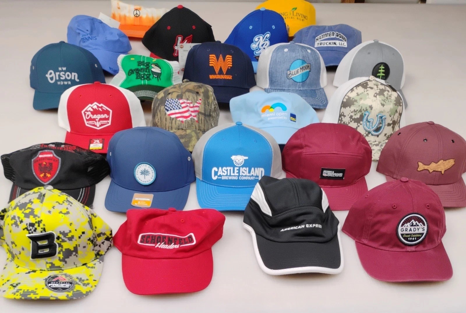 Lot Of 24 New Modern Snapback, Strapback Hats. Hat Bundle