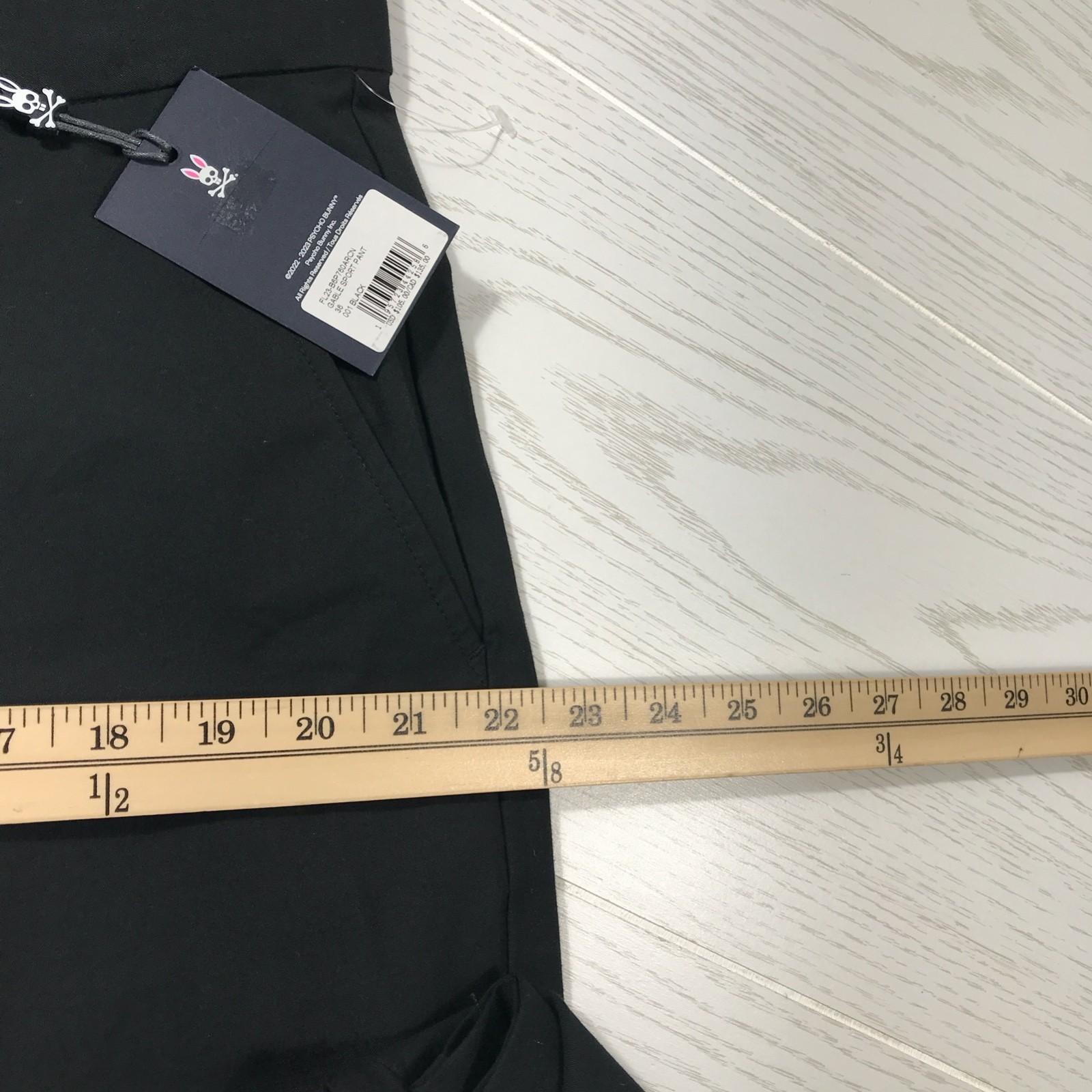 Psycho Bunny Gable Sport Pants 36 Black Cotton Blend Chino Preppy Athleisure New