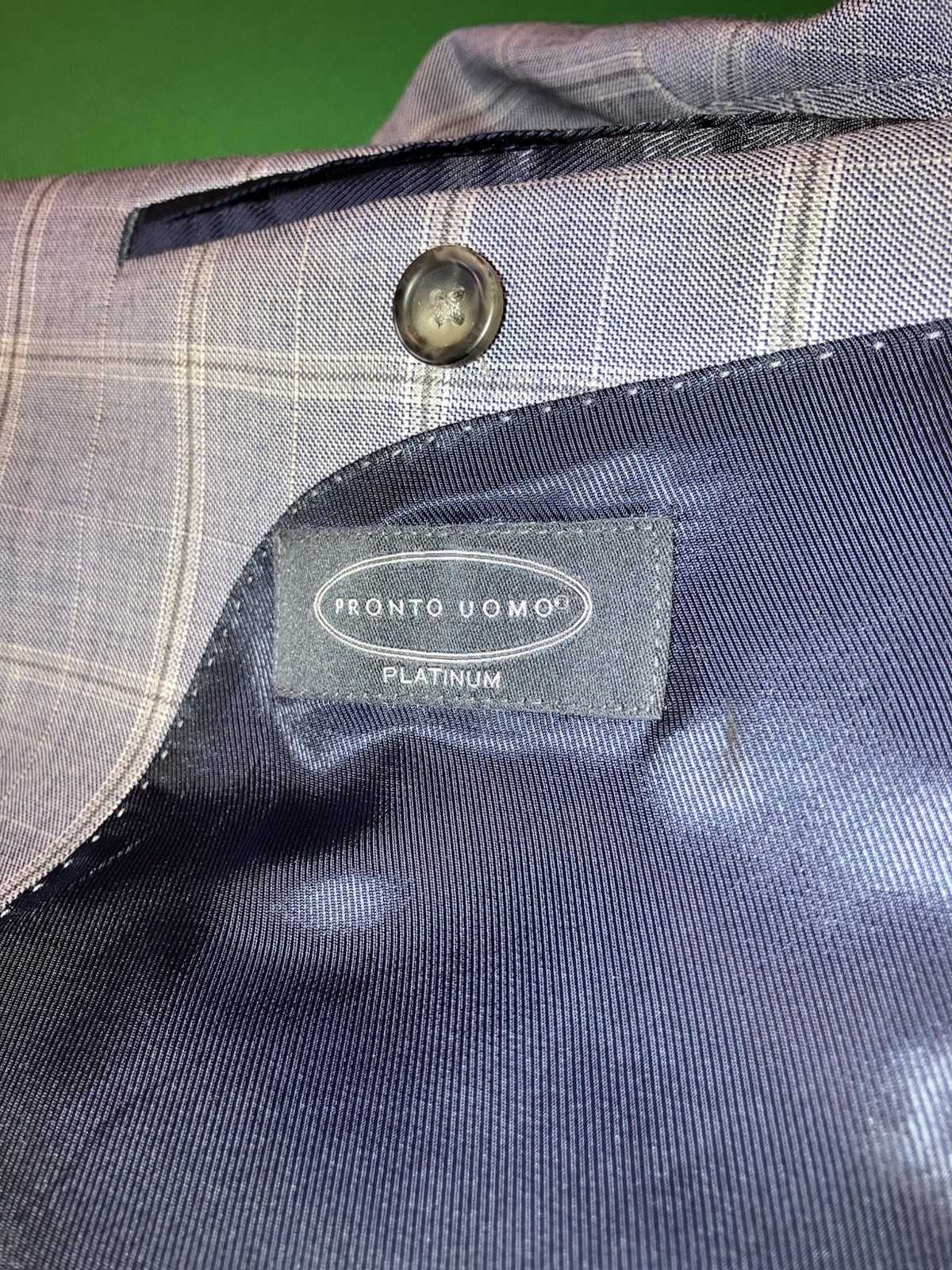 pronto uomo blazer Gray Checked 40 L Excellent Condition