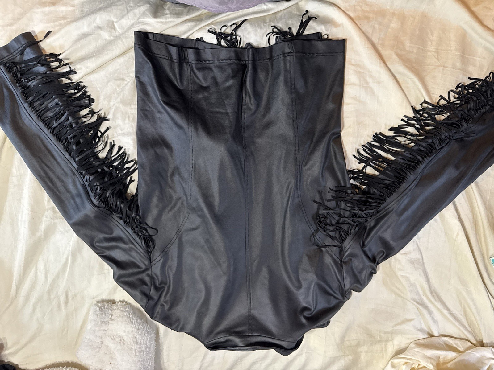 Women’s XL Black Fringe Costume Jacket