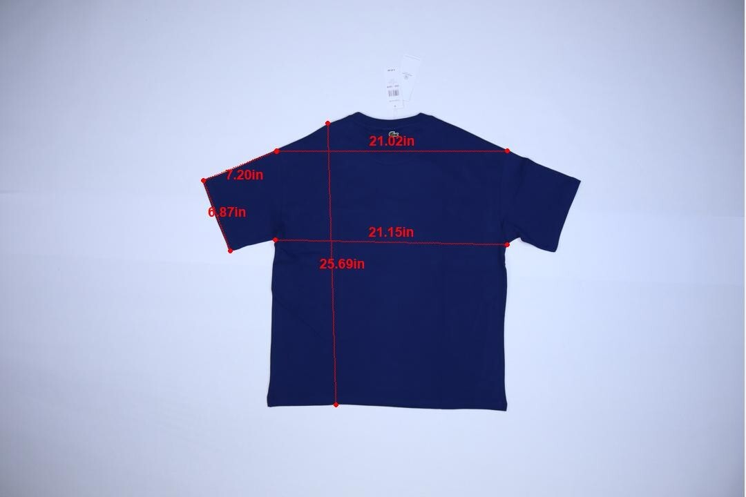 Lacoste Graphic Print Crocodile Cotton T-Shirt Navy Short Sleeve Boys 16 Years