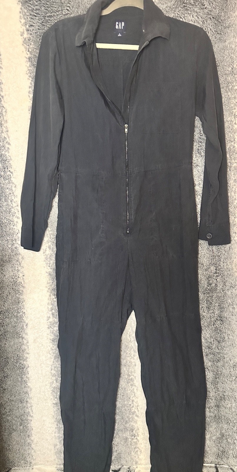 GAP Black Lightweight Jumpsuit XS Women’s One Piece Zip Up Coverall Style