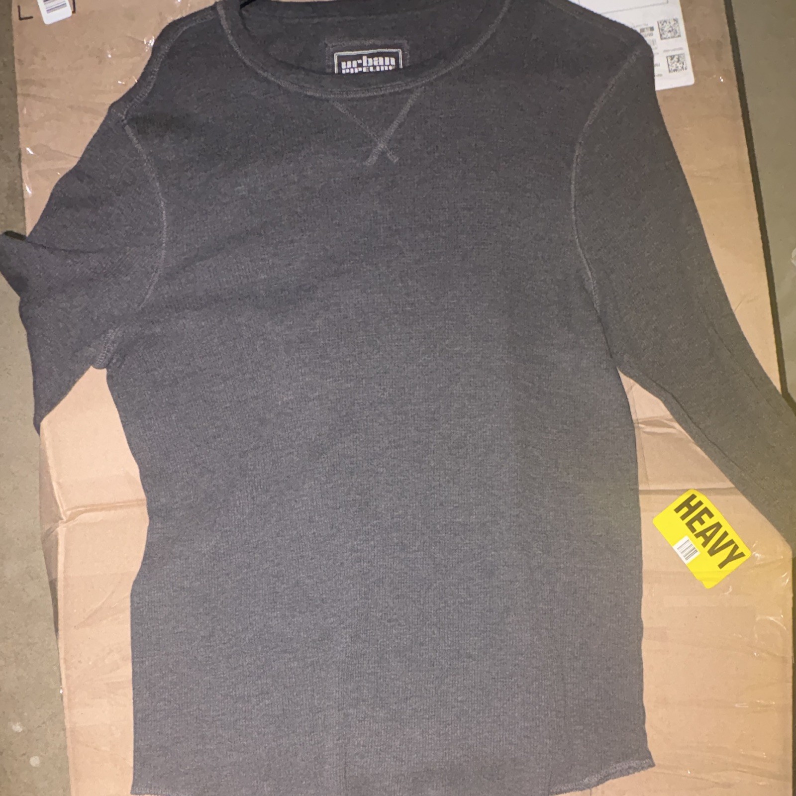 Urban Pipeline Men’s Gray Crew Neck Pullover Sweater M Tight-Knit Logo