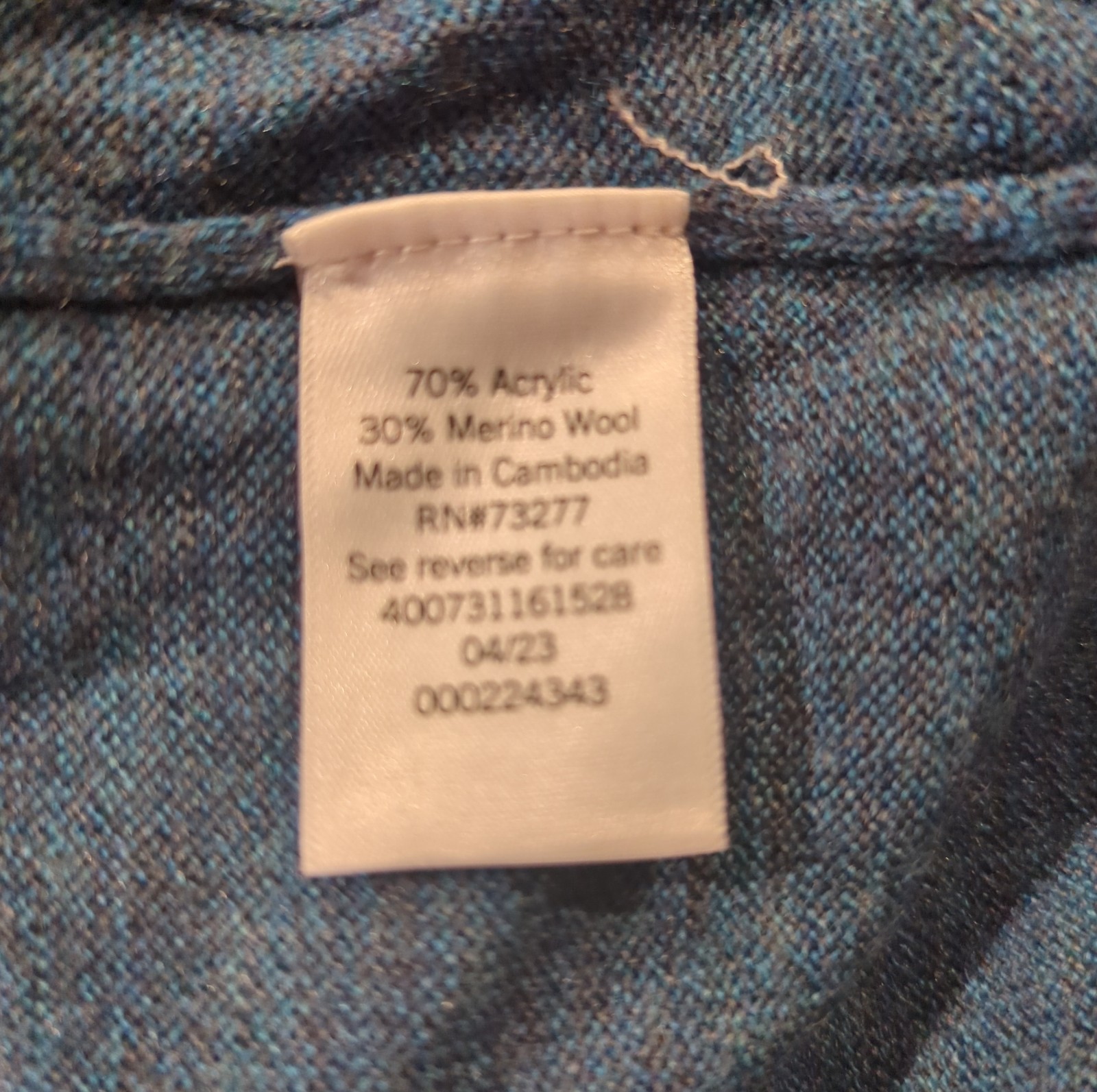 Apt. 9 Merino Wool Blend Crewneck Sweater Mens XXL Teal Standard Fit Classic