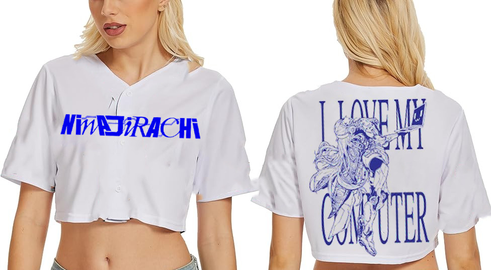 Ninajirachi I love my computer CROP JERSEY All sizes VDF148