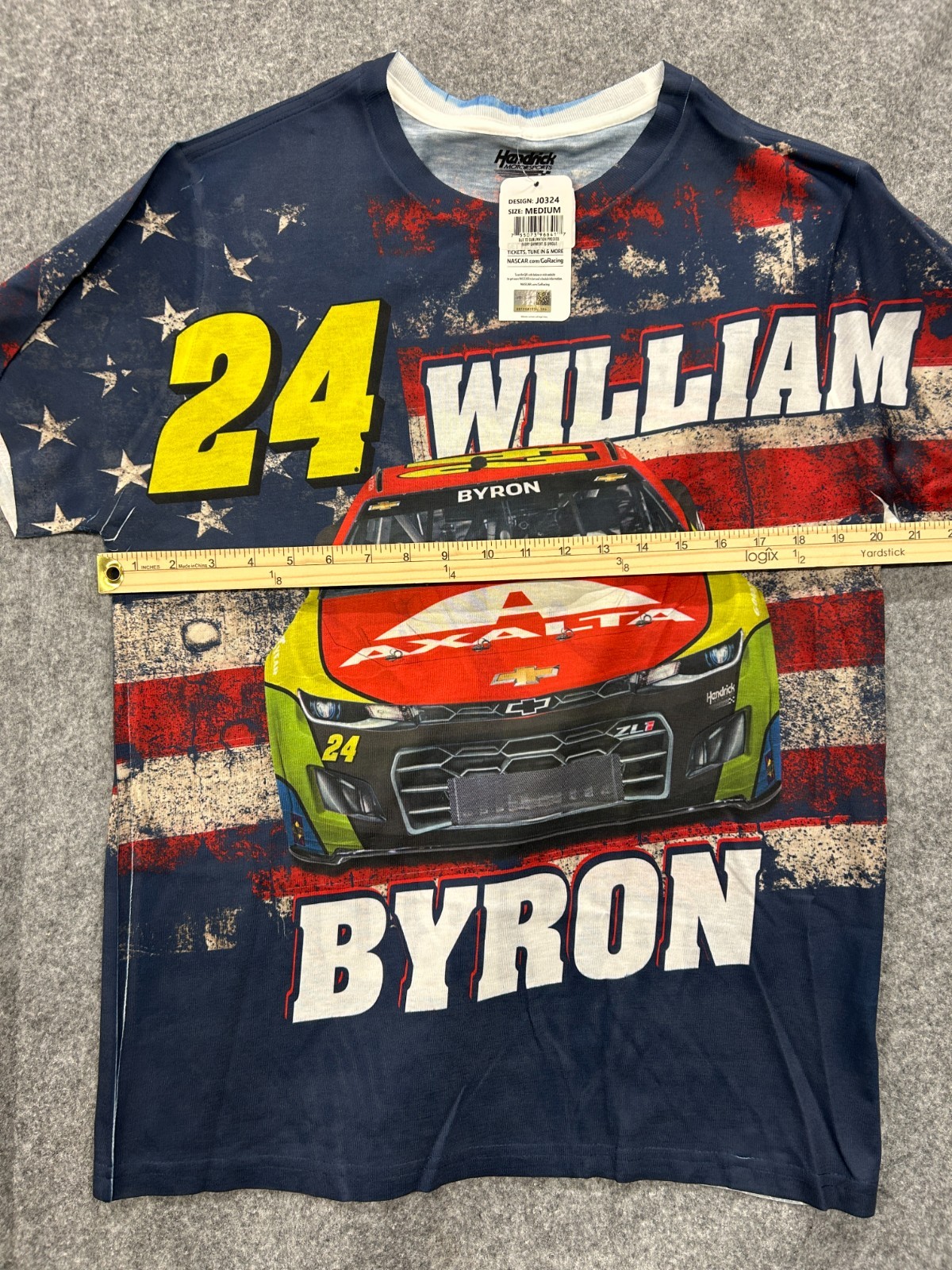William Byron #24 Nascar Hendrix Motorsports Size Medium T-Shirt