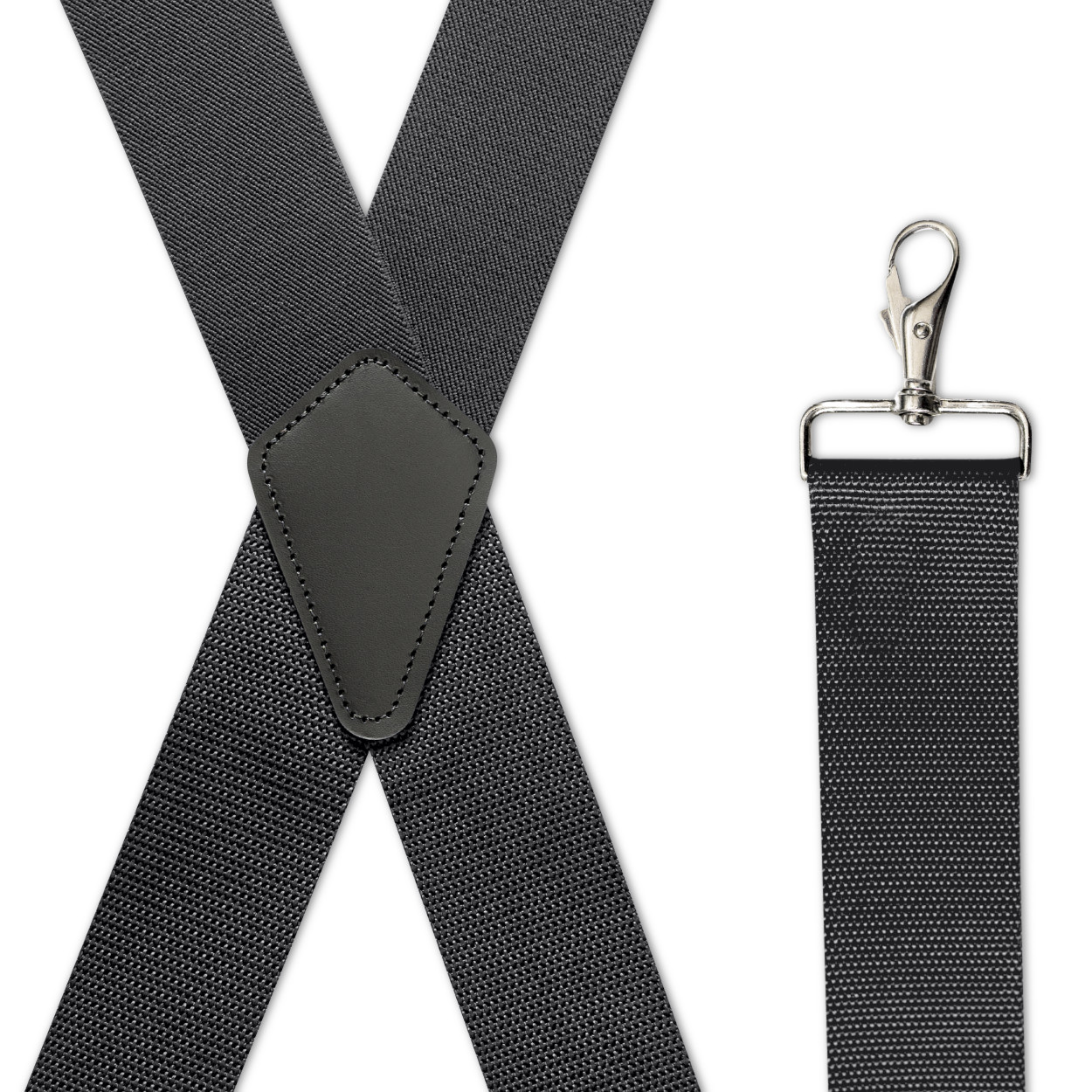 2″ X Non Stretchable KELLY GREEN INDUSTRIAL Suspenders Clips, Snaps MADE IN USA