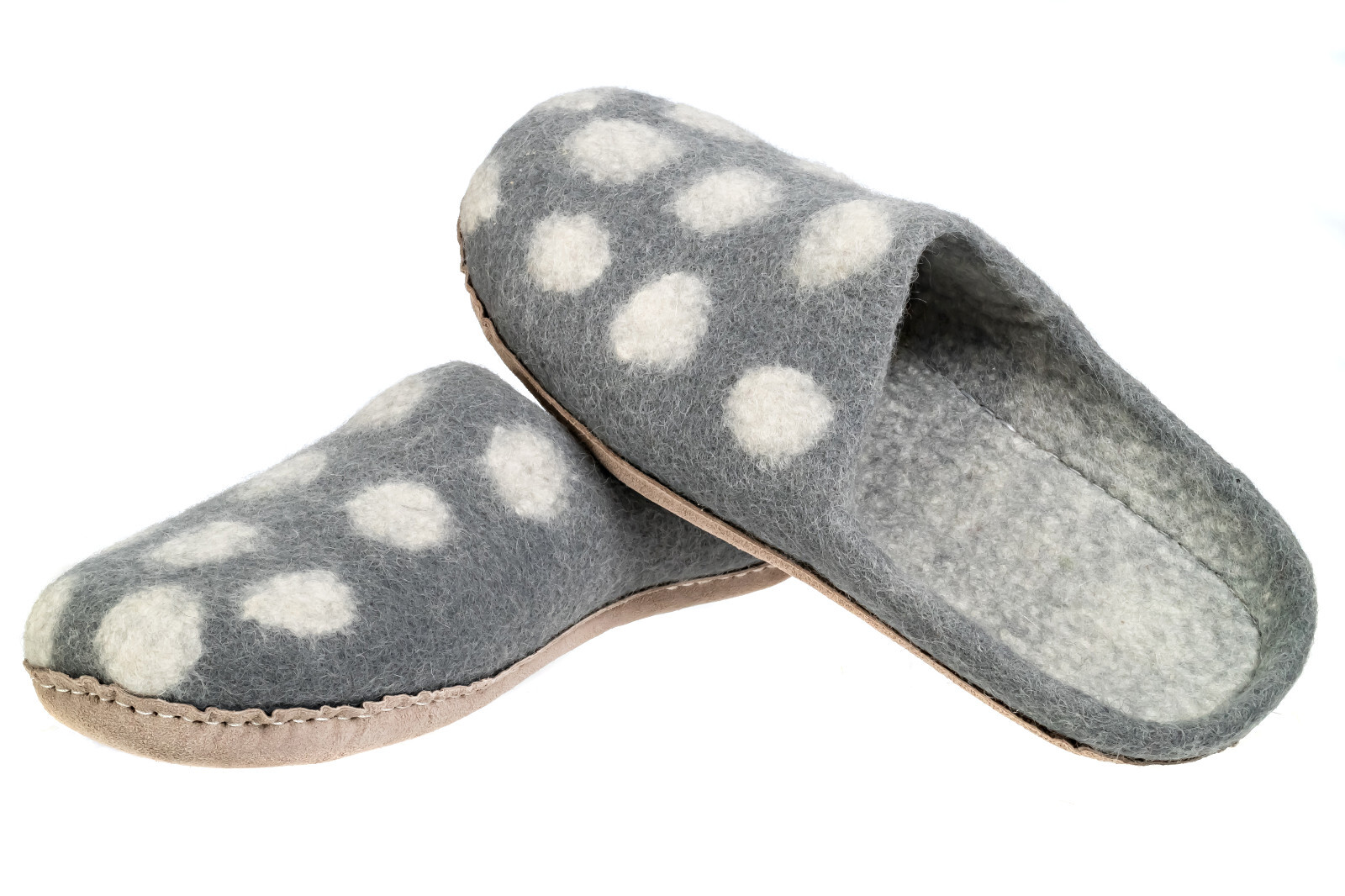 Eco Friendly Natural Sheep Wool Felted Handmade Shoes Footwear Slippers