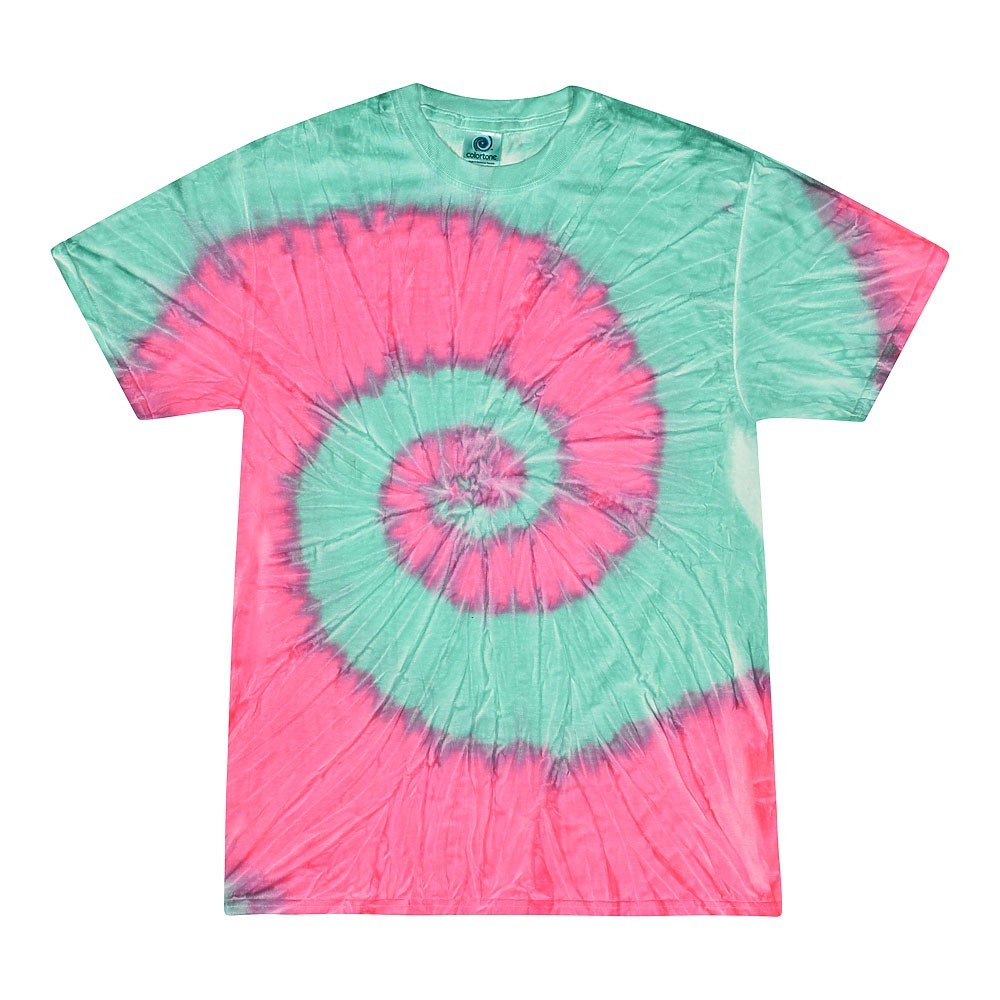Colortone Tie Dye T-Shirt Unisex Rainbow Vibrant Cotton Tee S M L XL 2XL-5XL New
