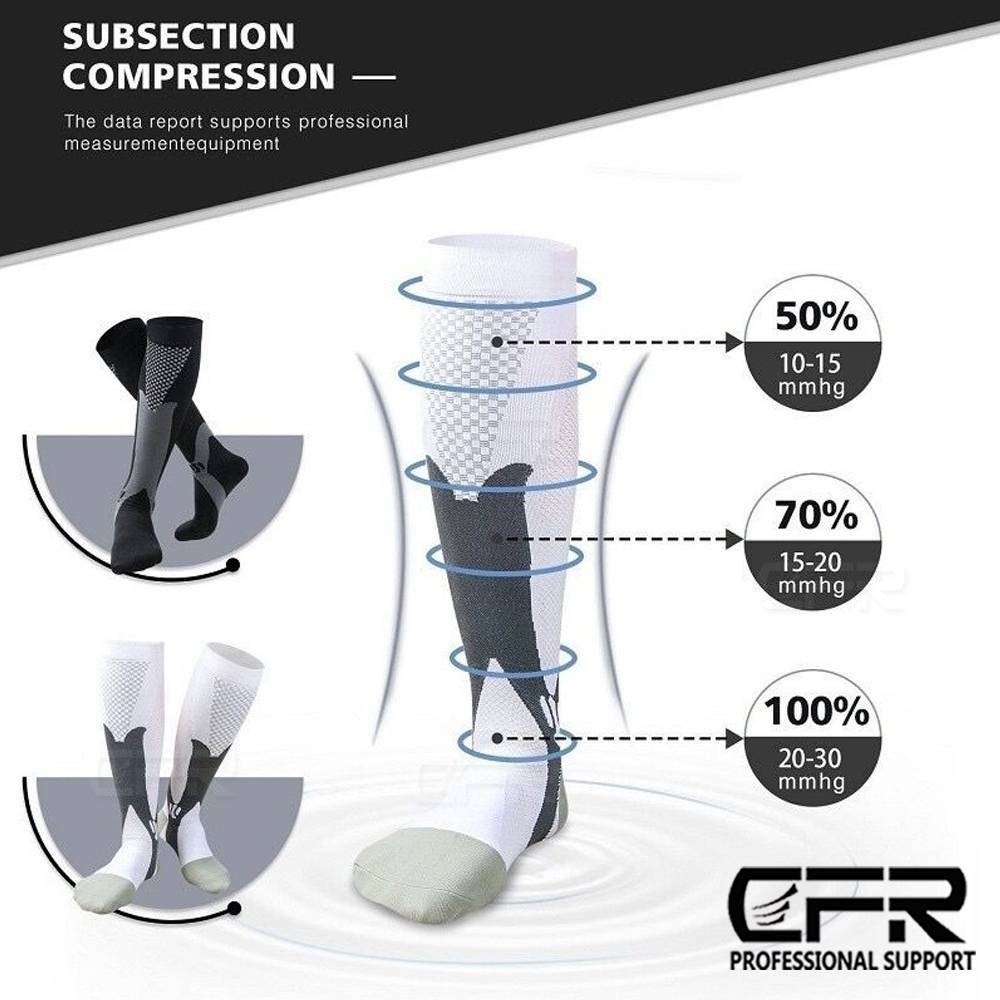 Compression Socks Pain Relief Calf Leg Foot Fatigue Support Stocking Men&Women
