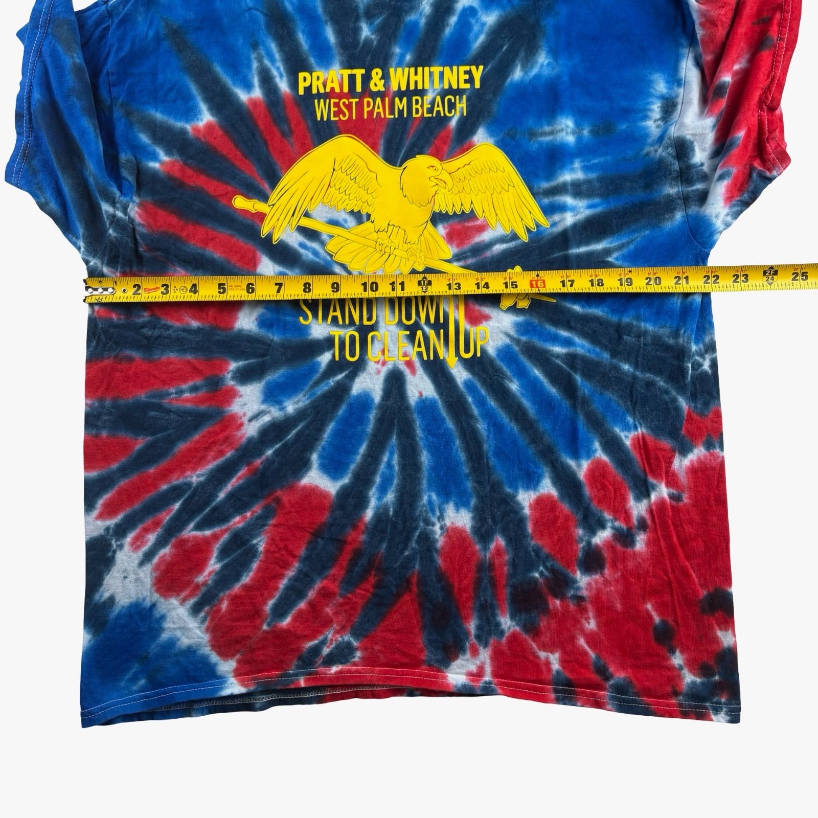 VTG Pratt & Whitney 100% Cotton West Palm Beach Tie-Dye T-Shirt Multicolor • XL