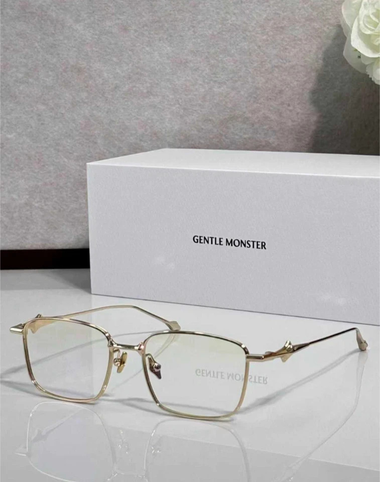 Gentle Monster Vanta 037 Sunglasses Gold/Clear With Case New