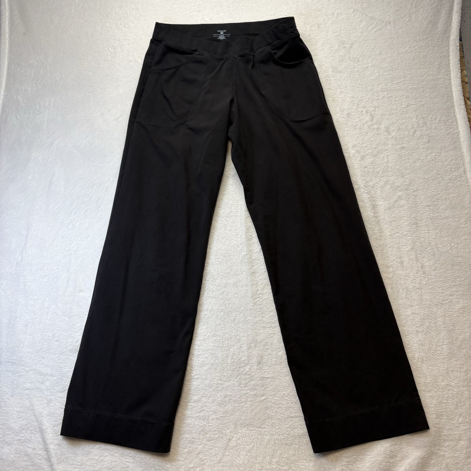 Patagonia Pants Women’s M Black Organic Cotton Blend Vitaliti Straight Leg Yoga