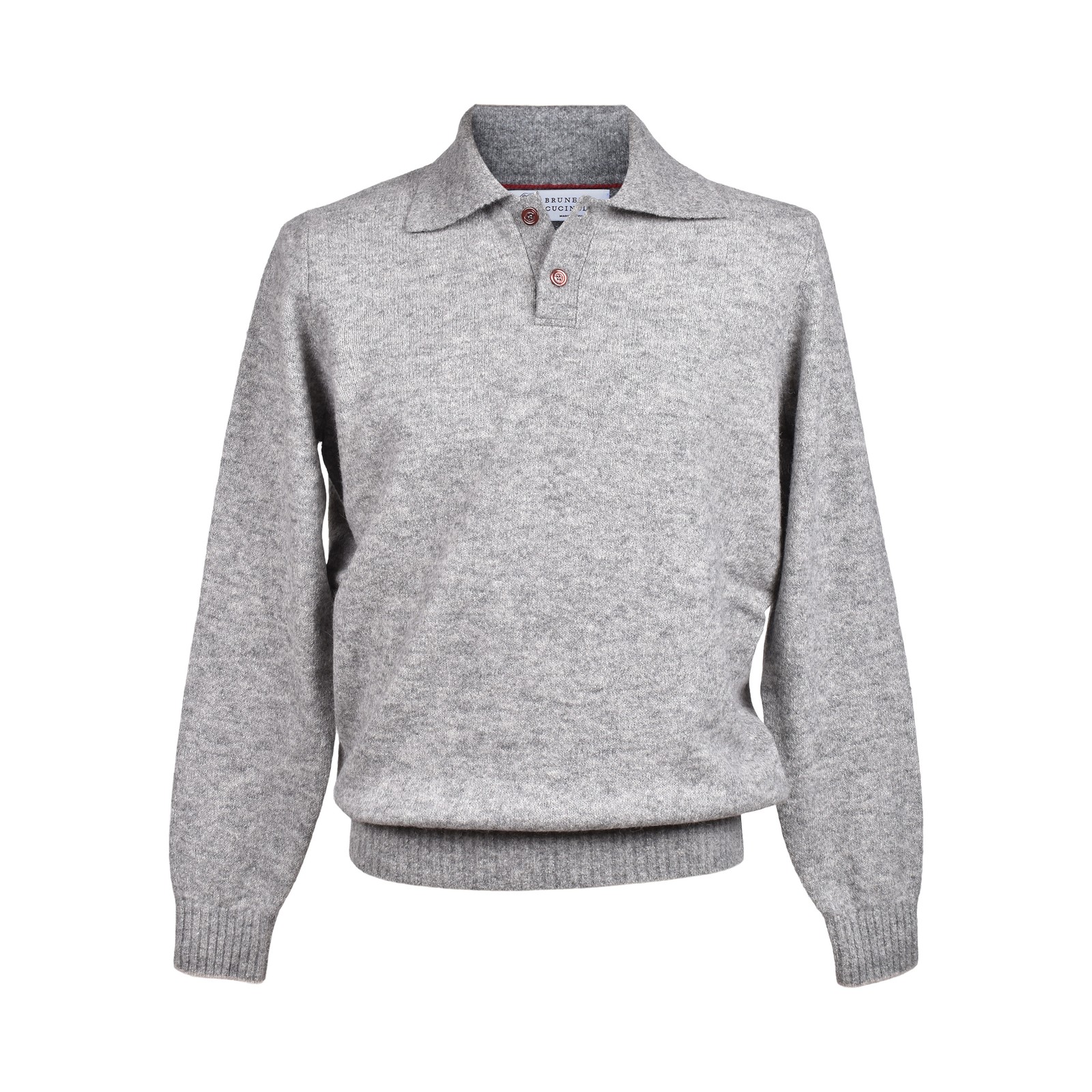 BRUNELLO CUCINELLI MEN’S GRAY WOOL BLEND KNIT SWEATER MSRP $2420