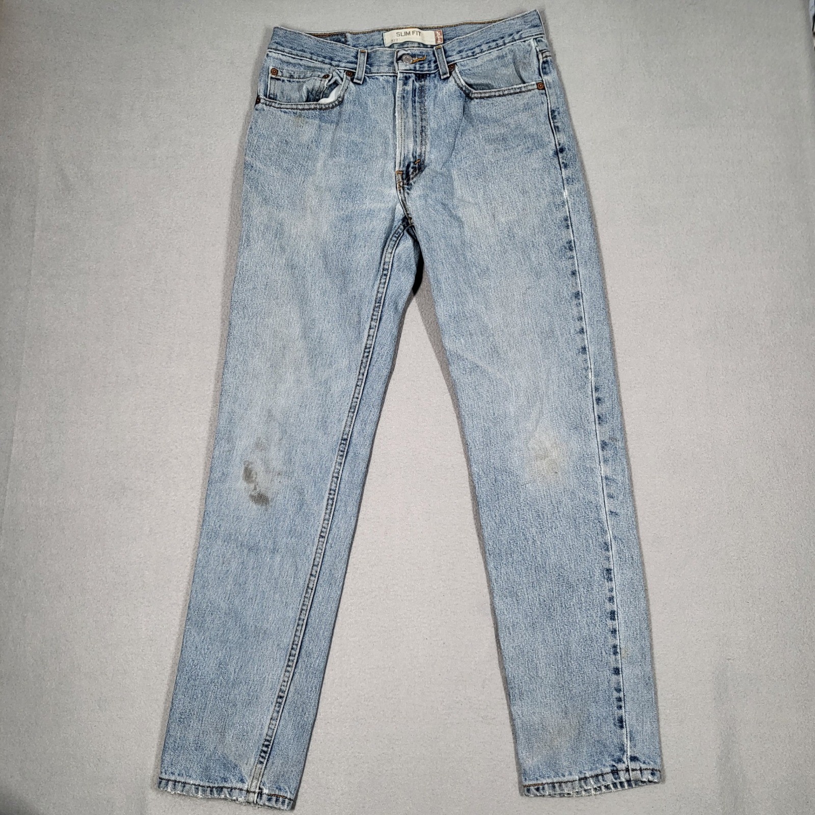 Levi’s 512 Jeans Men’s 32×32 Blue 100% Cotton Denim Light Wash Slim Fit