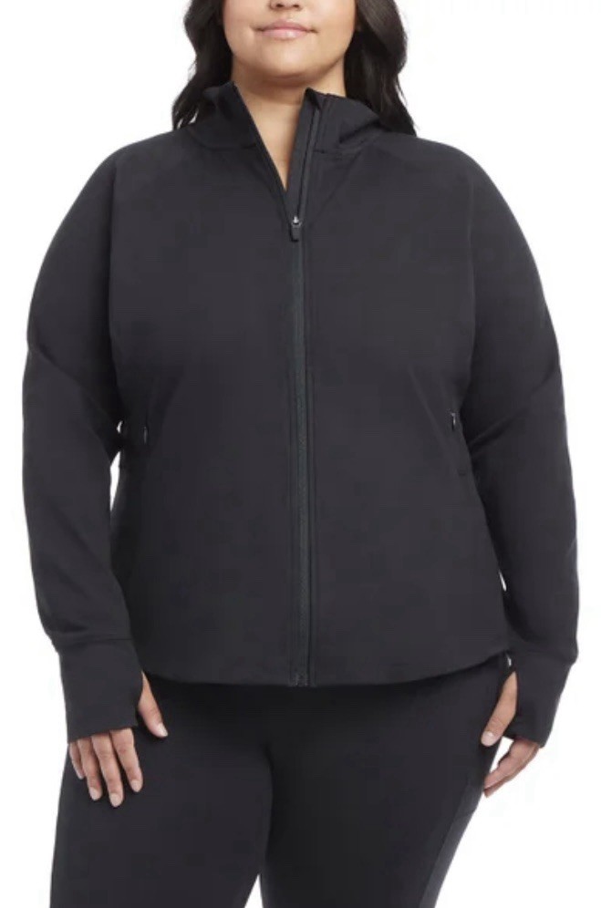 Jockey Women’s Full Zip Yoga Jacket Lot of 3 2X Black Blue & Gray Thumbholes NWT