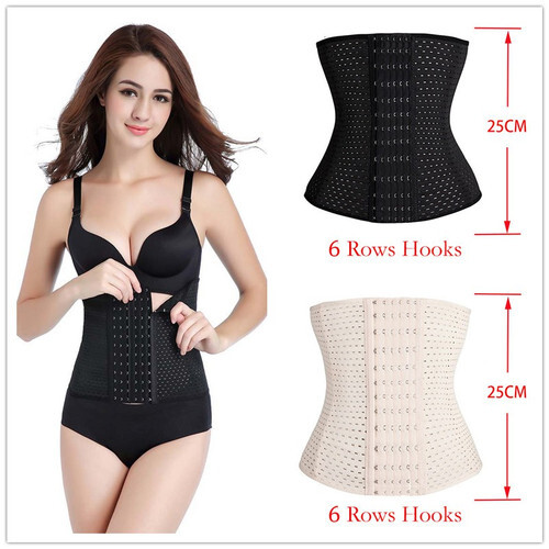 Women’s Waist Trainer Tummy Control Waist Cincher Adjustable Corset (6 Row Hook)