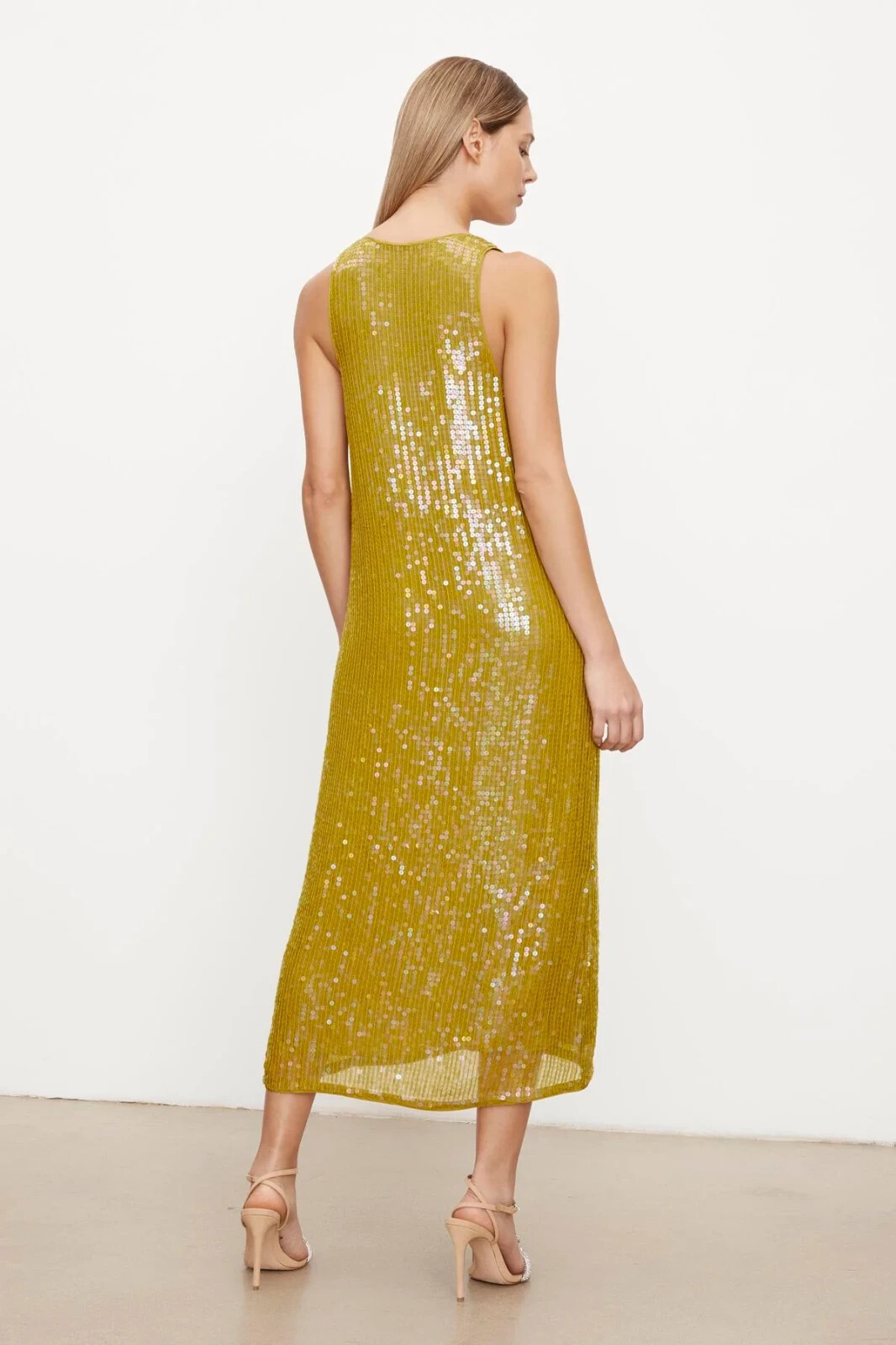 VELVET By Graham & Spencer Alena Sequin Tank Dress Aurora S $299 F8