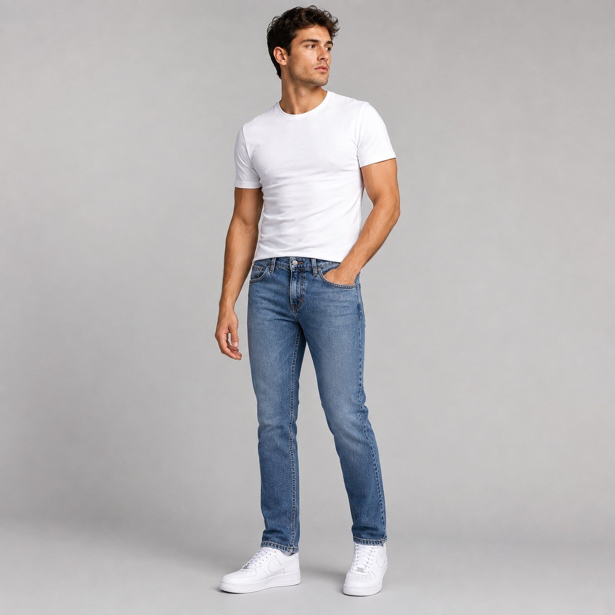 Levis 511 Jeans Mens 30×34 Blue Slim Fit Medium Wash Denim Stretch Low Rise