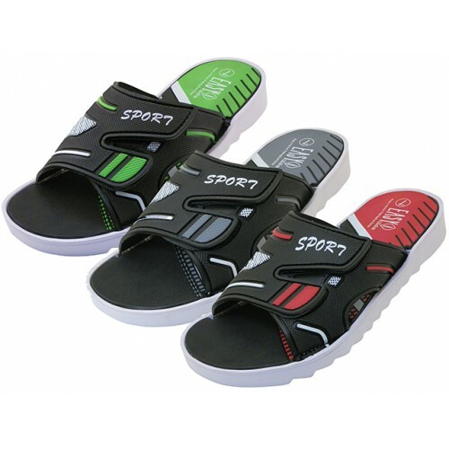 Easy USA Men’s Rubber Slip-on Slide Sport Sandals Size 8, 9, 10, 11, 12