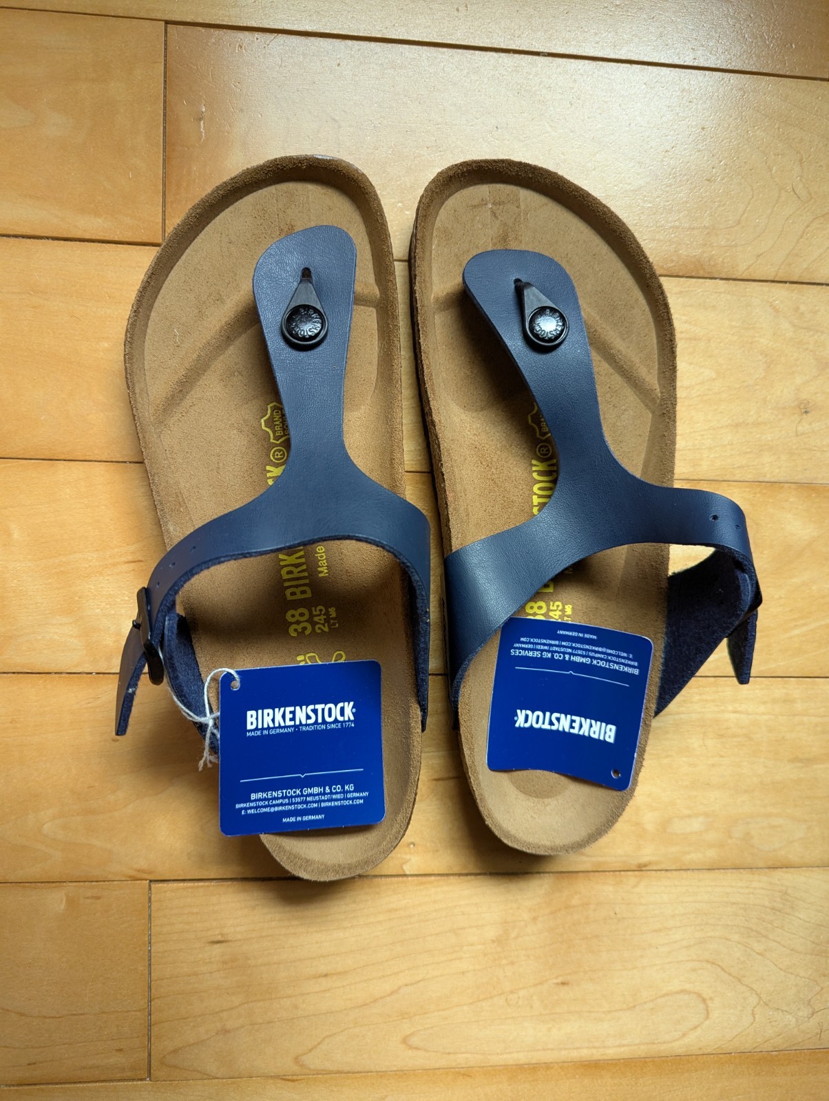 Birkenstock Gizeh Blue Birko-Flor Women’s Sandals EU 38 US 7.5