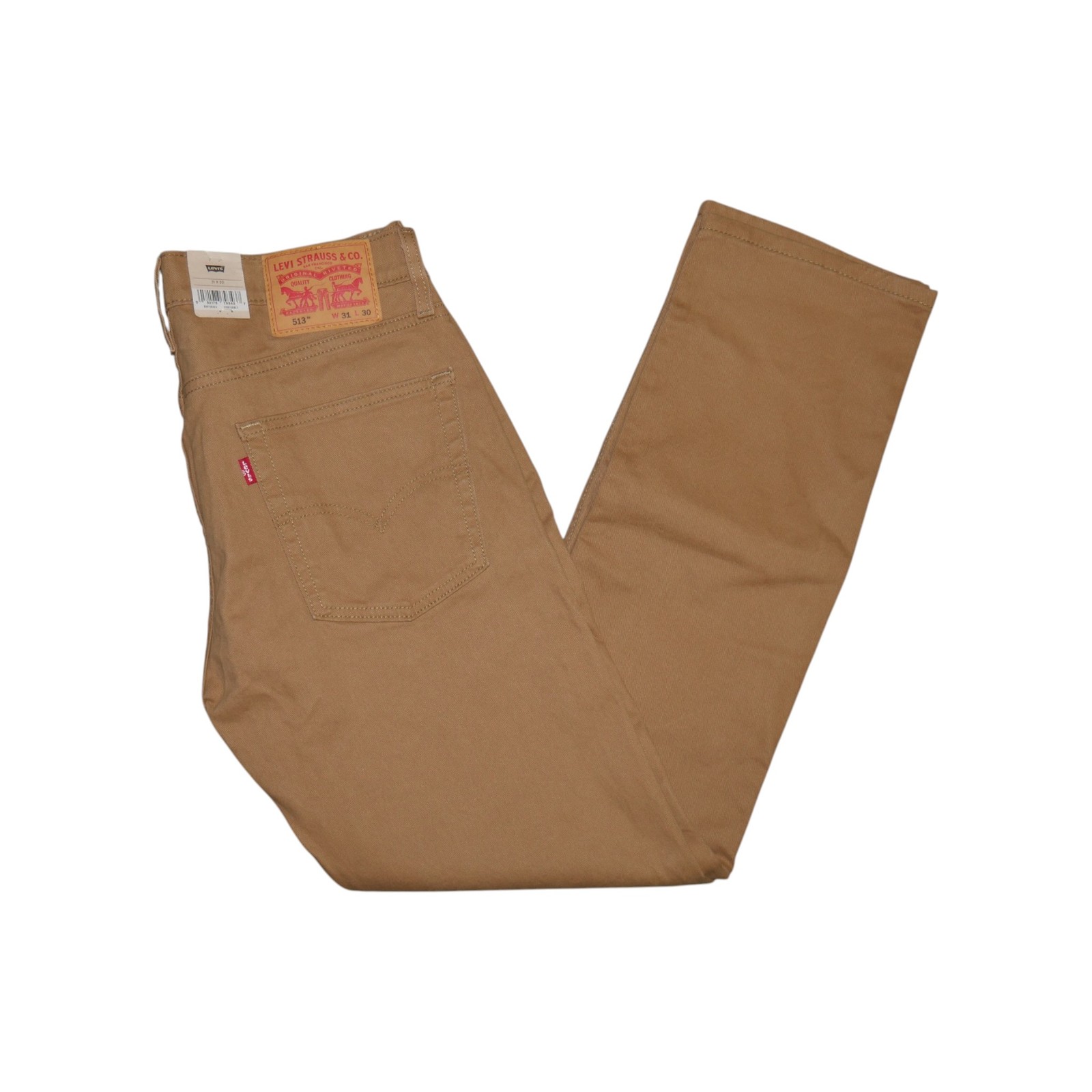 Levi’s 513 Mens Size 31X30 Slim Straight Jeans Caraway Brown Stretch Twill NWT