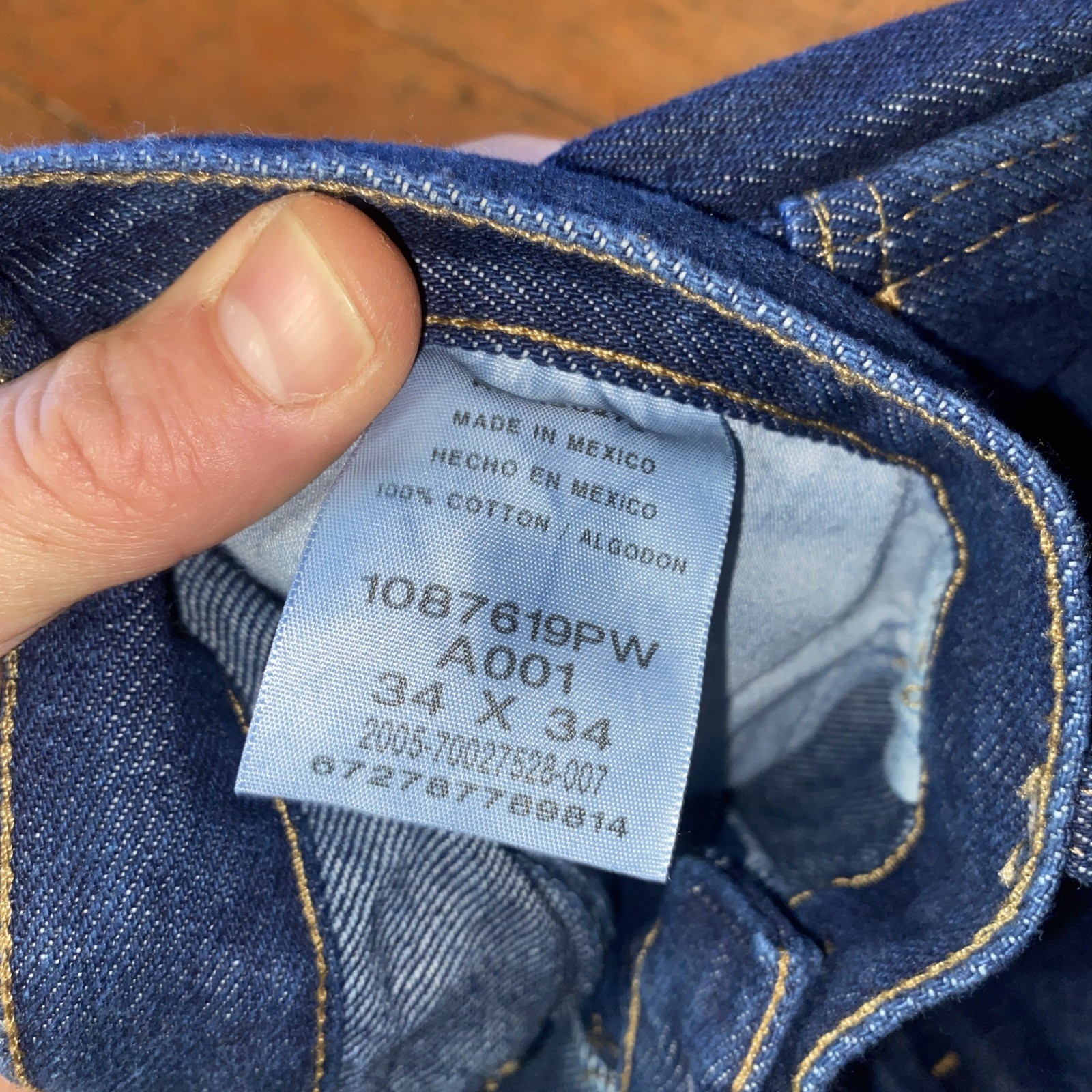 Rustler by Wrangler Regular Fit Straight Dark Blue Men’s Jeans 34x 34 NWT