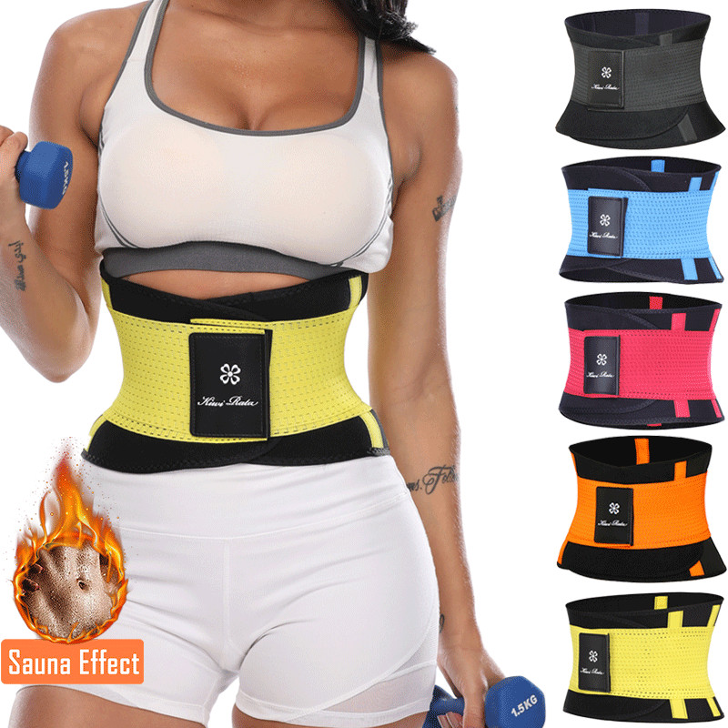 Sweat Waist Trimmer Belt Wrap Exercise Slimming Fat Burn Weight Loss Body Shaper