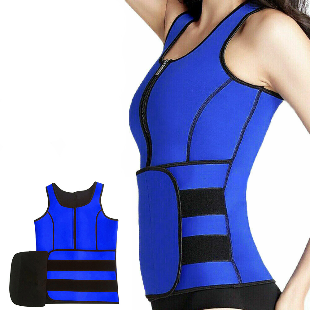 Women Body Shaper Sweat Sauna Waist Trainer Slimming Cincher Corset Shapewear US