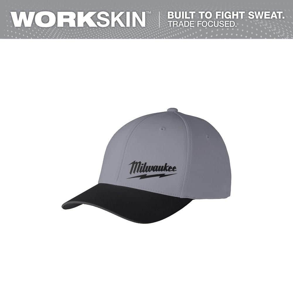 Milwaukee Large/Extra Large Dark Gray WORKSKIN Fitted Hat