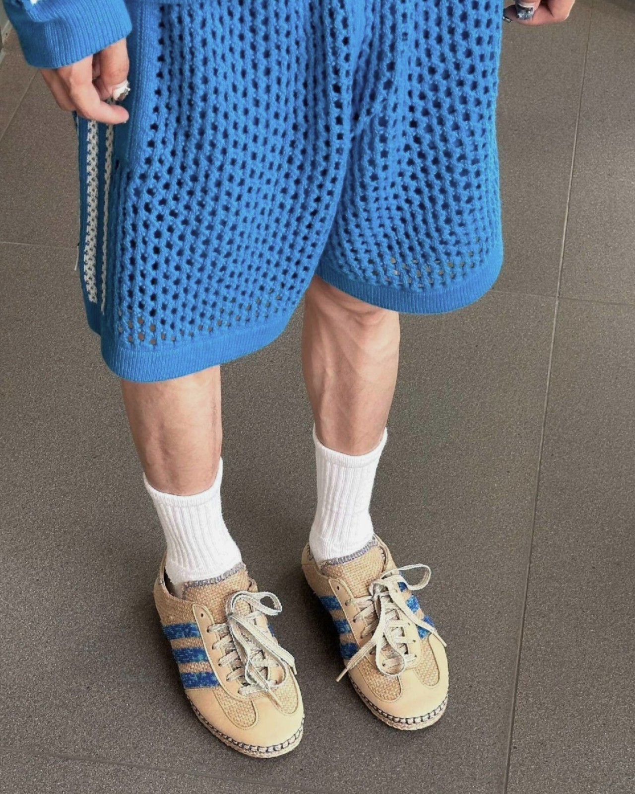 adidas CLOT x Gazelle Linen Khaki Light Blue – IH 3641