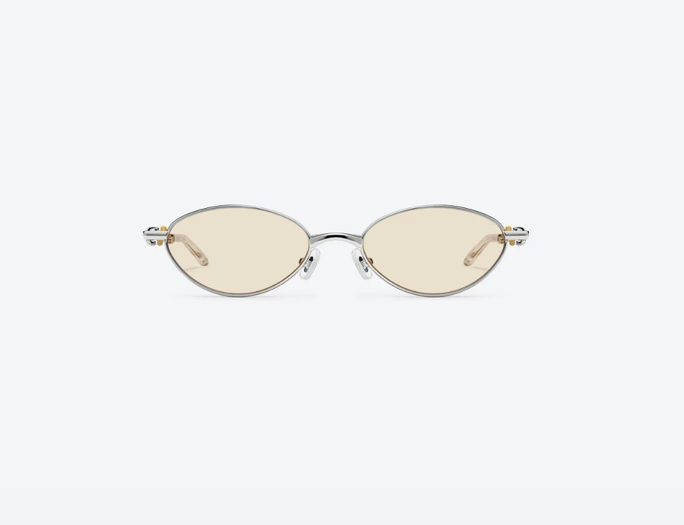 Gentle Monster KARINA 2026 Veggie Collection Aden 02 Silver Yellow Sunglasses