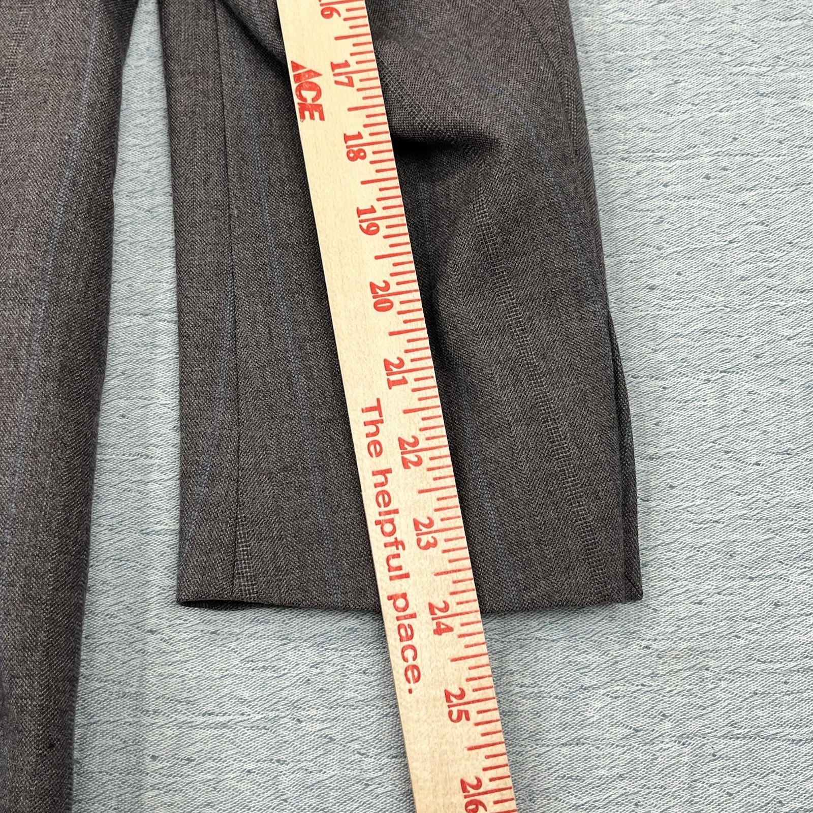 VTG Yves Saint Laurent Variation Blazer Mens 40R Gray Pinstripe Wool Made France