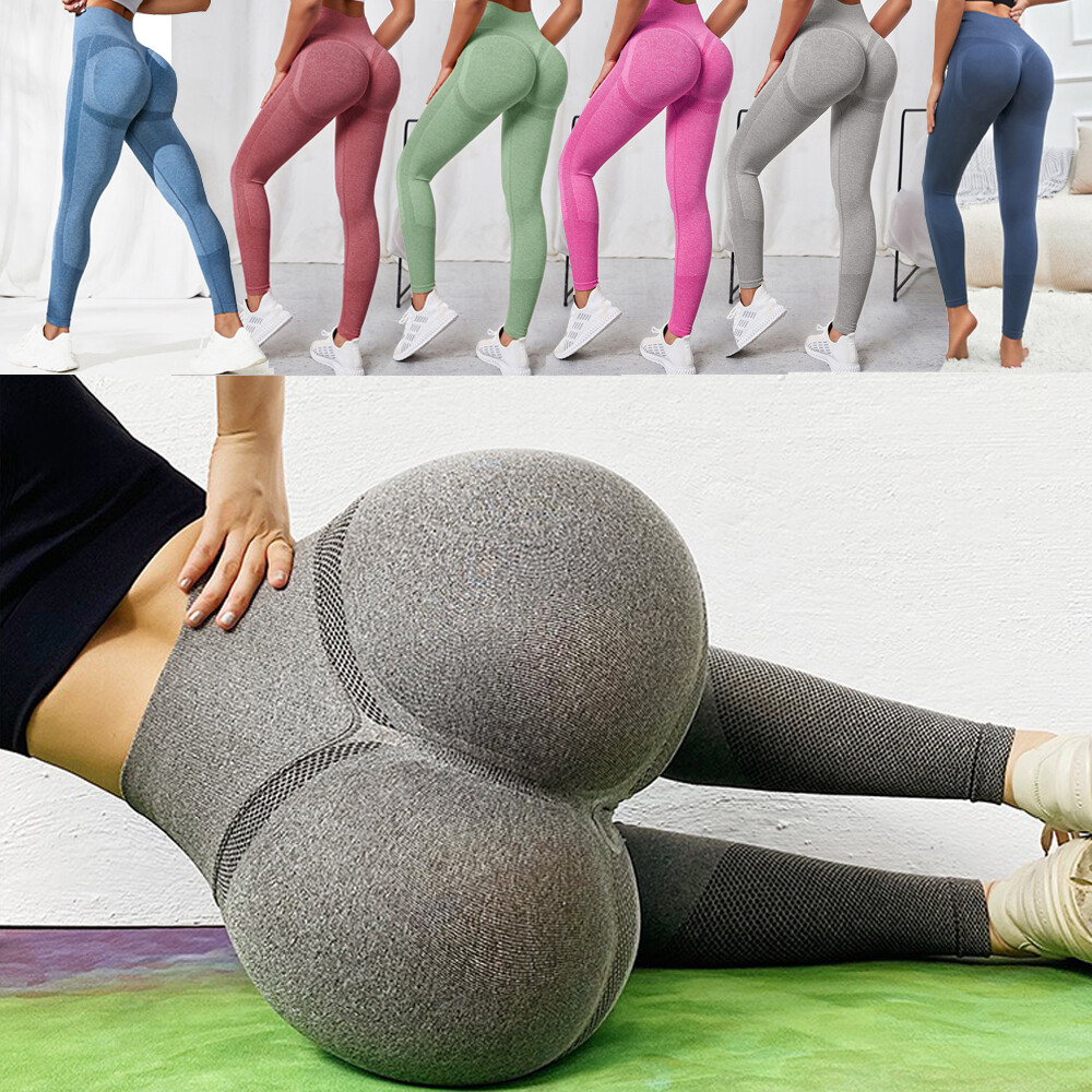 Women’s Scrunch Butt Lift Booty Workout Leggings Seamless High Waist Yoga Pants