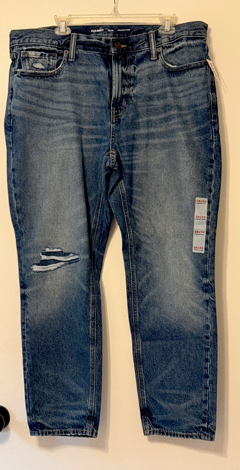 Old Navy Straight Taper 100% Cotton Denim Jeans Men’s 36 X 30 NWT