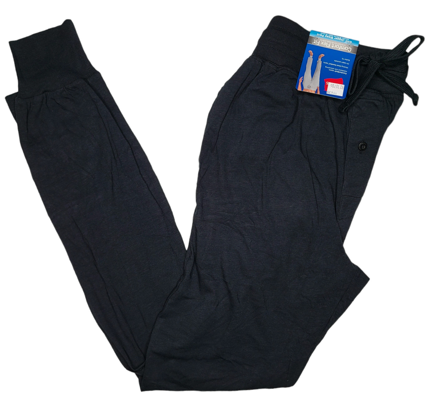 Hanes #11639 NEW Men’s Black Comfort Flex Fit Soft Knit Jogger Sleep Pants
