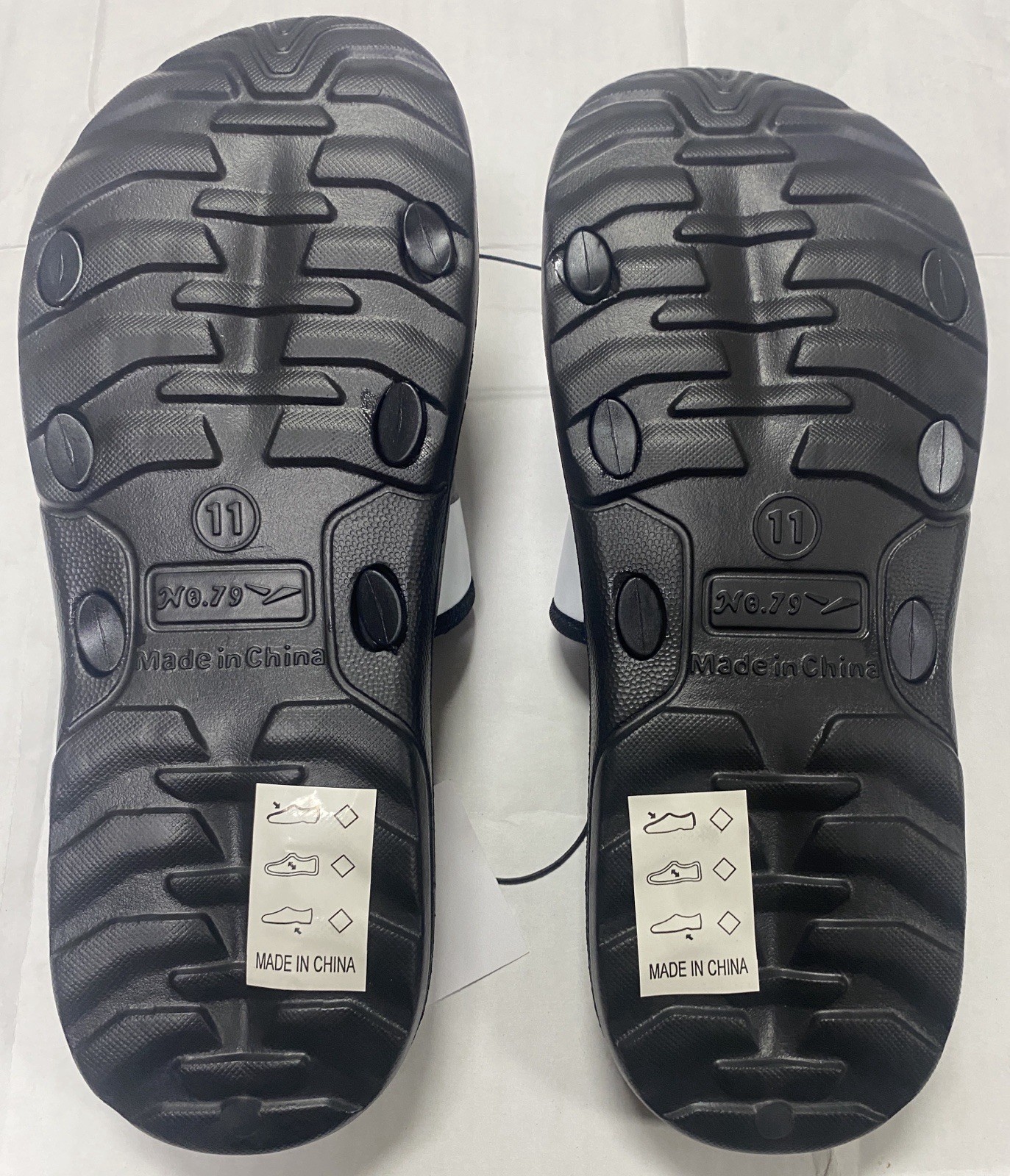 Black and White Sport Slide Slides Flip Flops Men’s Size 7 8 9 10 11 12 13