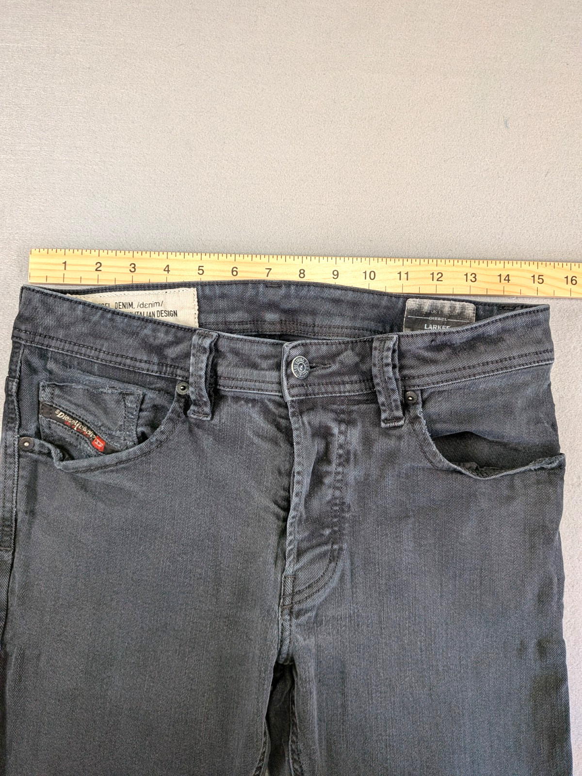 Diesel Larkee Straight Fit Black Stretch Jeans Mens W30 L30