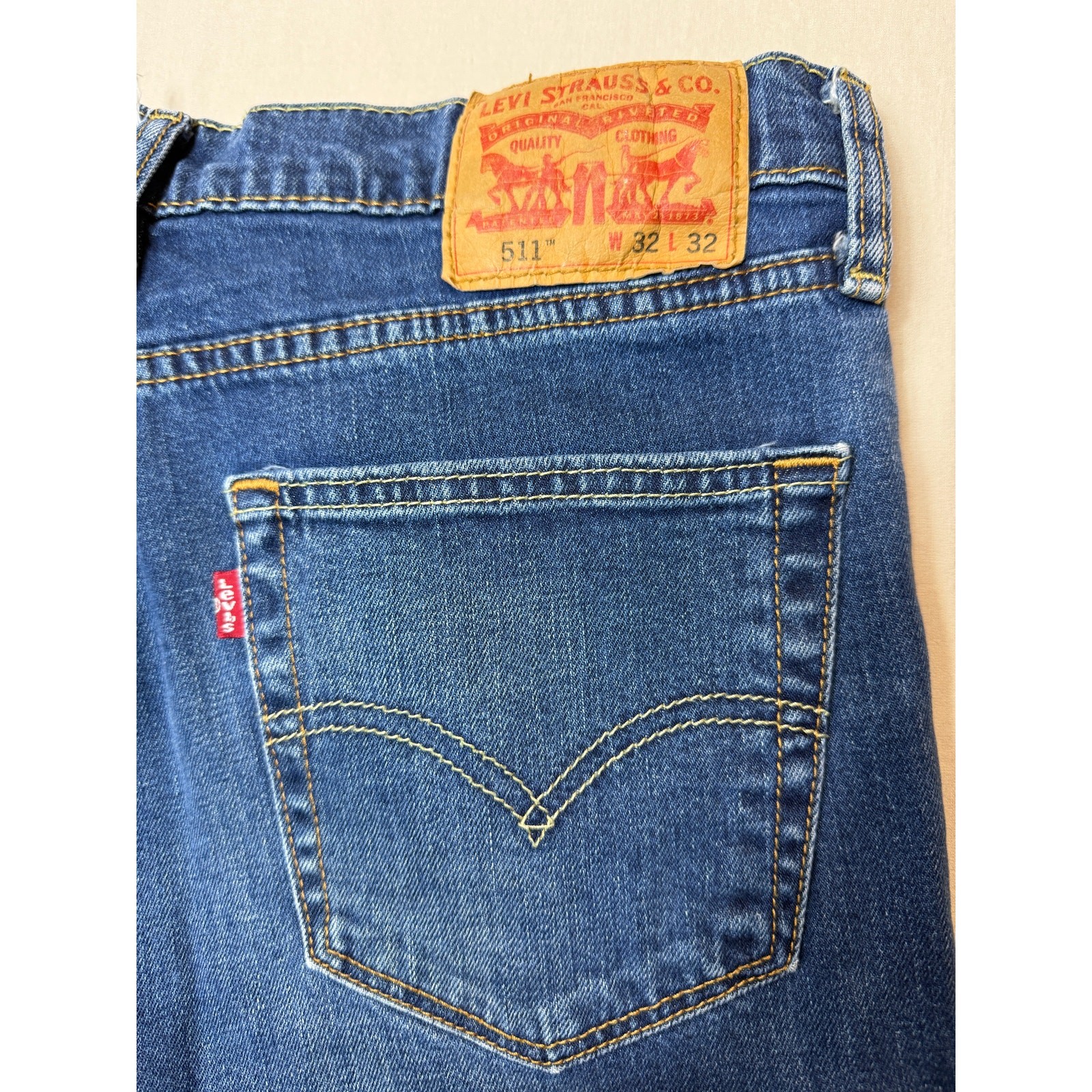Mens Levi’s 511 Slim Fit W32 L32 Modern Tapered Denim Jeans