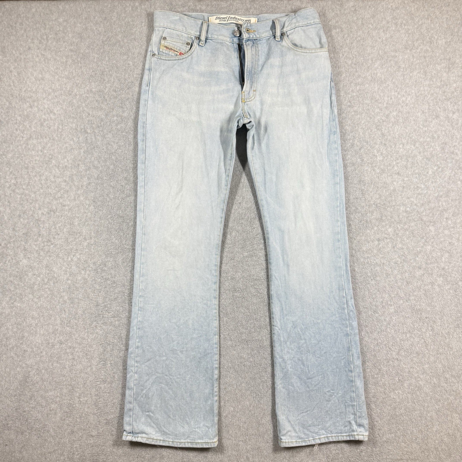 Diesel FANKER BOOTCUT Jeans Mens 32×32 Light Wash Distressed Heels Italy 00895