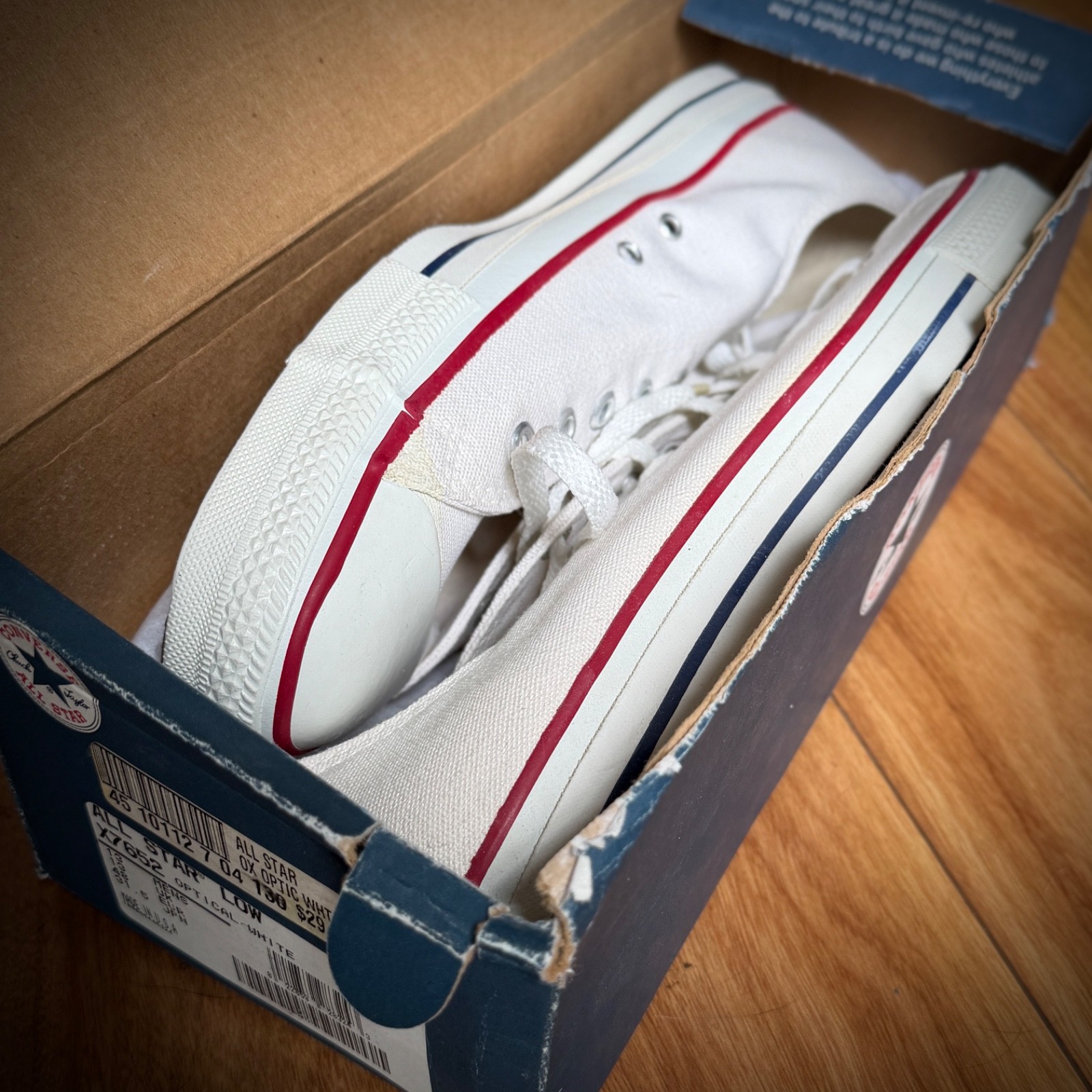 Vintage Converse Chuck Taylor All Star Low White Sz 13 made in the USA