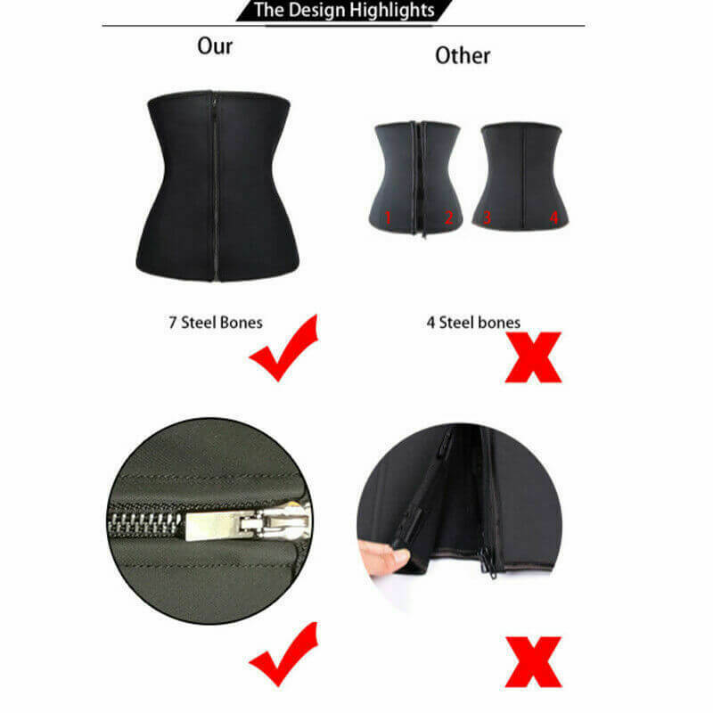 100% Latex Waist Trainer Fajas Colombianas Reductoras Body Shaper Corset Cincher