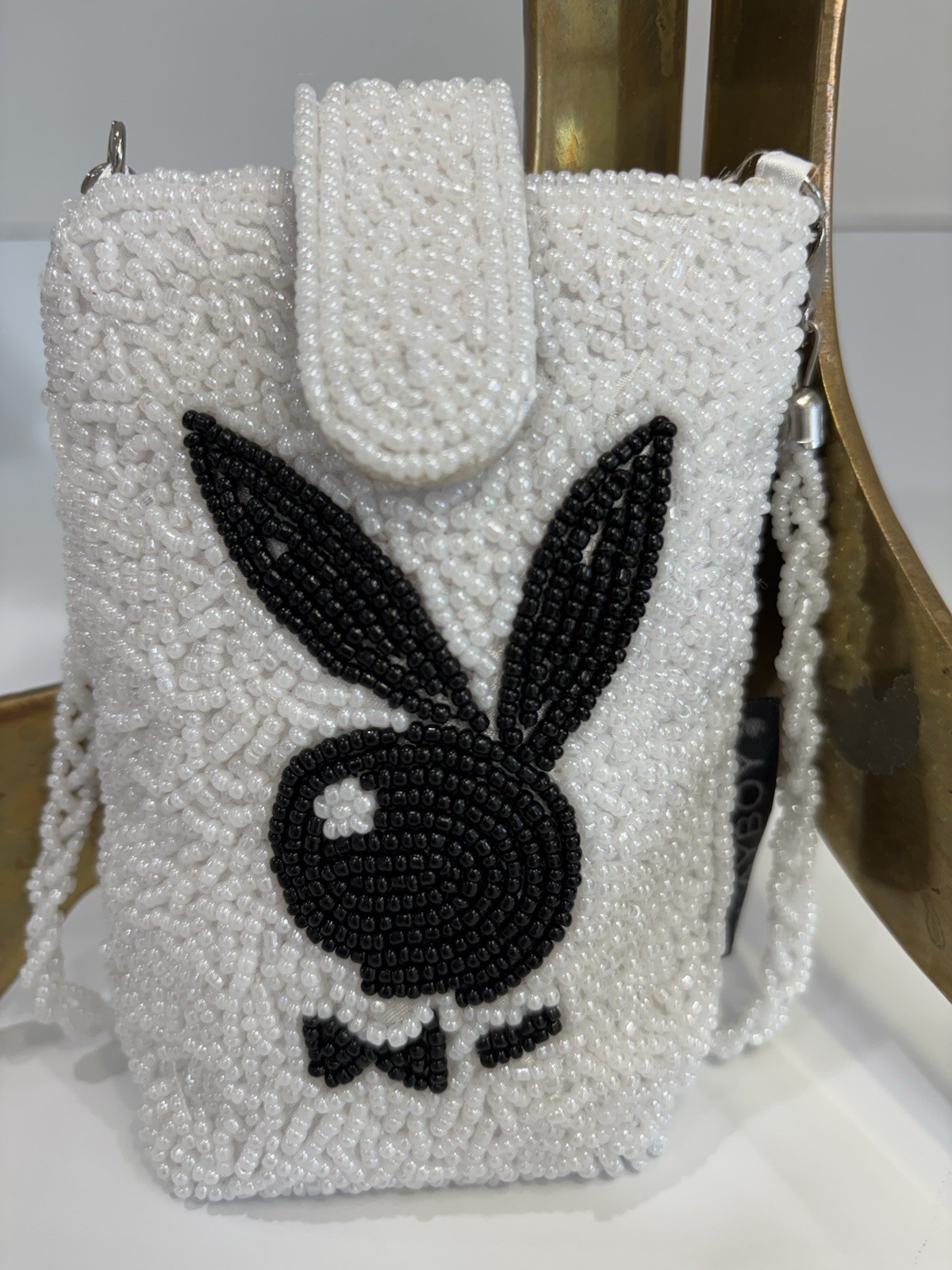 Playboy Bunny Purse Y2K Wallet Beaded Logo Accessory Cigarette Case 3×5”Handbag