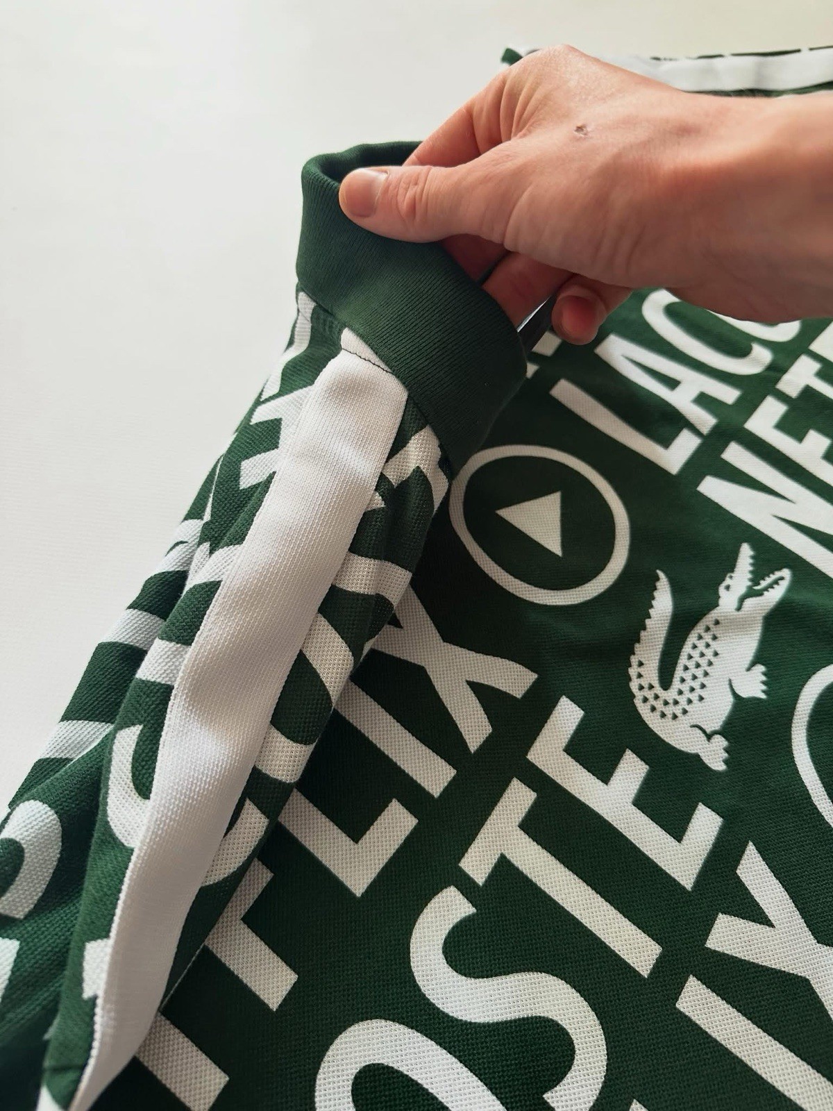 Lacoste X Netflix Polo Limited Edition Green & White Extra Large Loose Fit