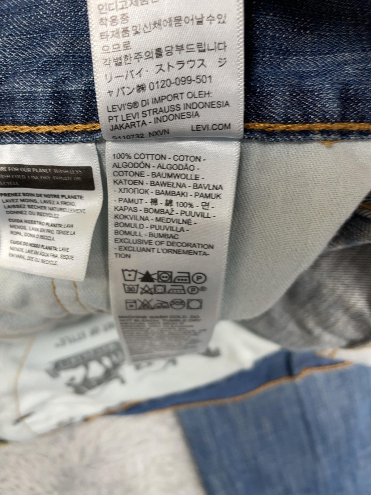 Levis 527 Jeans Mens 32×34* Blue Slim Bootcut 100% Cotton Denim Med Wash