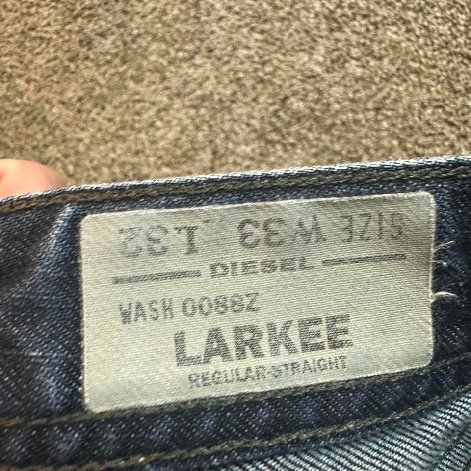 Diesel Mens Jeans 33×32 Blue Larkee 0088z Regular Straight Denim Indigo
