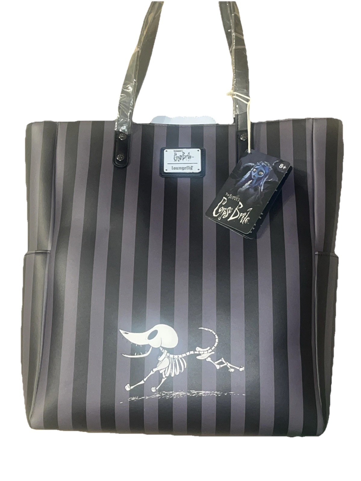 Loungefly Tim Burton Corpse Bride Victor & Emily Frame Large Tote Bag Skull NWT